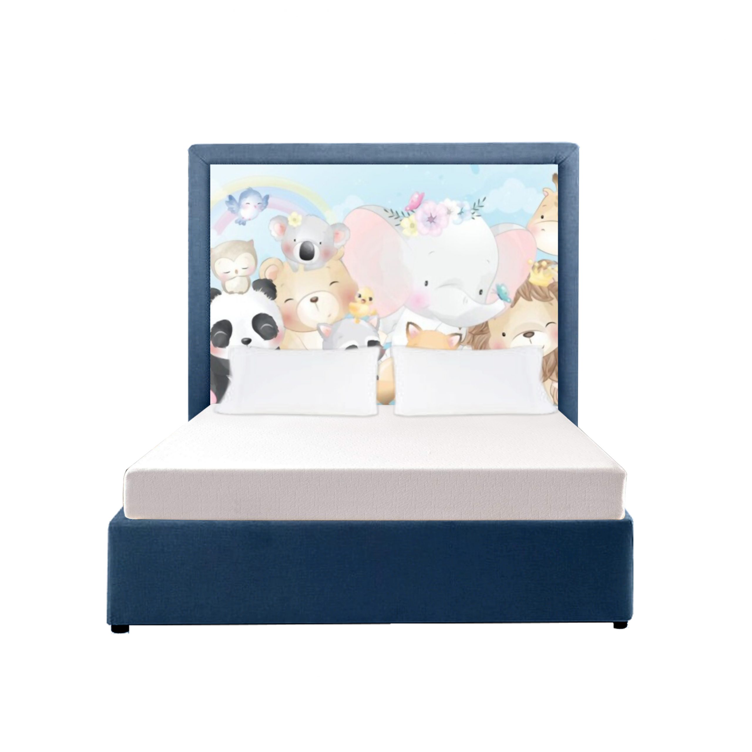 99 KHB014B Indigo with Pattern Headboard & Base